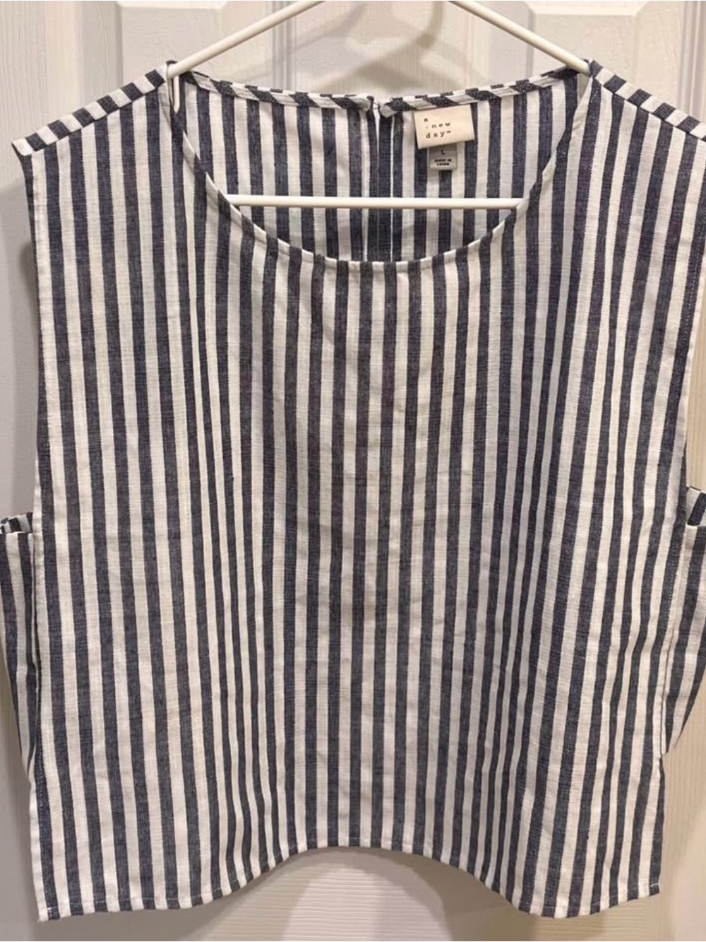 A New Day Navy Stripe Sleeveless Top
